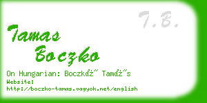 tamas boczko business card